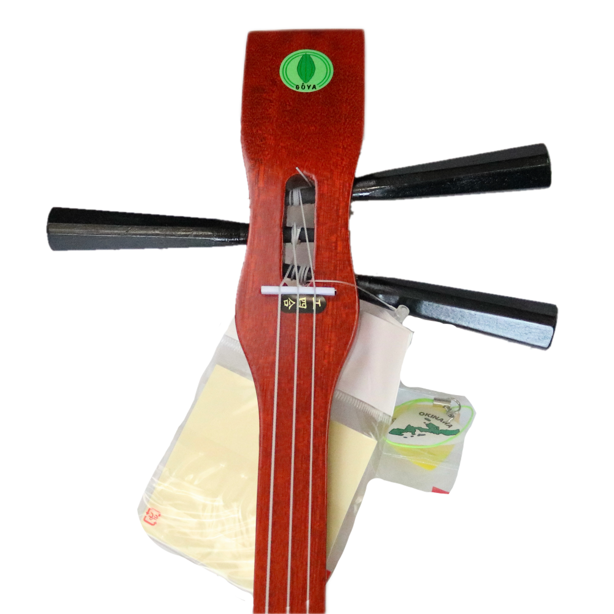 沖縄　カンカラ三線　ヤンバルクイナ赤　胴巻付　数量限定品　新品未使用品　送料無料 完成品】オリジナルピック付き 完成品カンカラ三線 4色 | つは琉球店