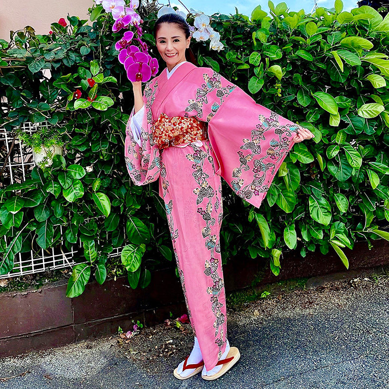 紅型打掛・沖縄結婚式衣装・黄色紅型着物・七五三衣装通販|つは