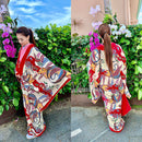 紅型柄　一越大鶴丸柄 着物反物