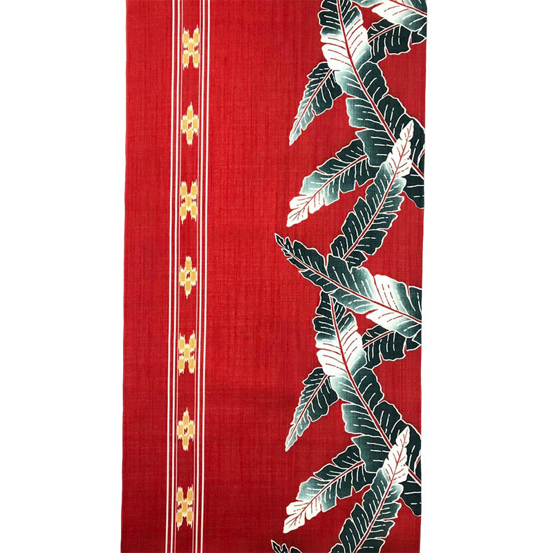 銘仙反物 芭蕉柄 夏着物 紫×グレー 芭蕉柄×ミンサー柄 紗 全7色 着物反物 | つは琉球店
