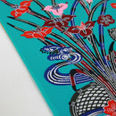 松柄 ターコイズブルー 着物反物