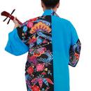 【ハーフ衣裳/稽古着】紅型（水色×黒）