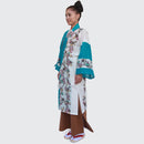 【ハーフ衣裳/稽古着】紅型柄（青×白）