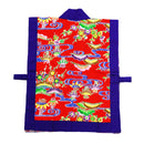 子供用エイサー打掛（紫衿×赤紅型柄）