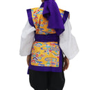 子供用エイサー打掛（紫衿×赤紅型柄）