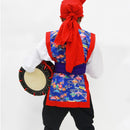 子供用エイサー打掛（紫衿×赤紅型柄）