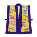 子供用エイサー打掛（紫衿×黄紅型柄）