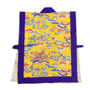 子供用エイサー打掛（紫衿×黄紅型柄）