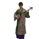 【ハーフ衣裳/稽古着】抹茶×紅型