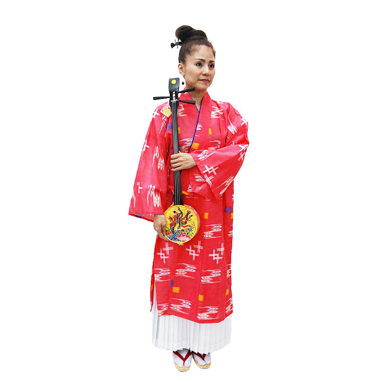 琉球舞踊、正絹の胴衣(ドゥジン)を長いものと、短いもの。２枚１組で 胴衣(ドゥジン)＆カカンのセット 琉球舞踊 舞台衣装 - メルカリ