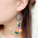 【ピアス】うるまの花 ポリマークレイピアス