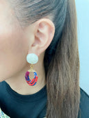 【ピアス＆イヤリング】うるまの夕日 ポリマークレイピアス