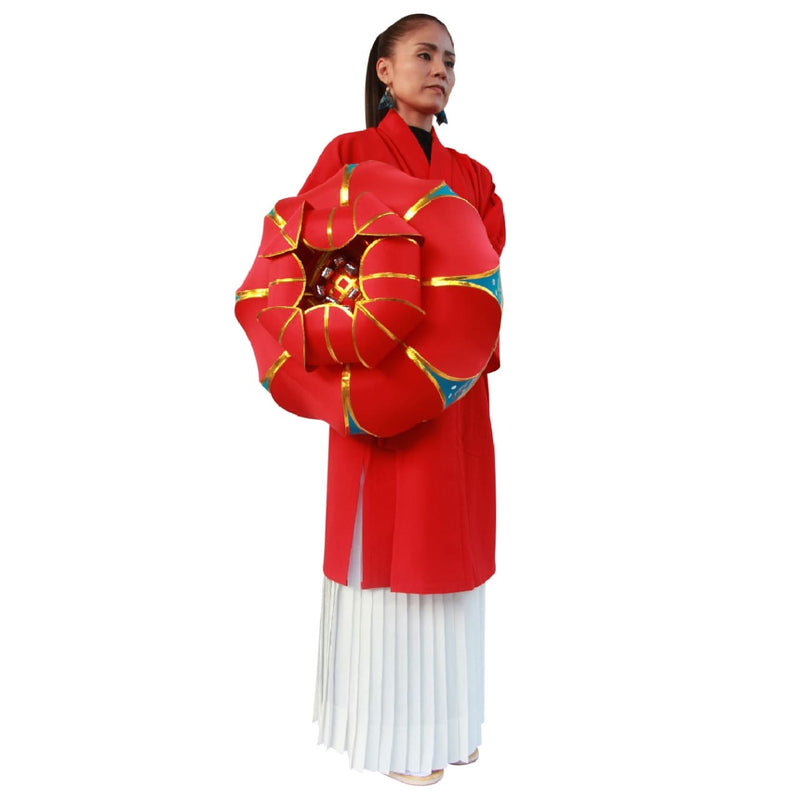 琉球舞踊・三線衣装 クンジー(かすり柄長着物)と胴衣