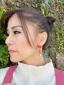 【ピアス＆イヤリング】うるまの朝焼け ポリマークレイピアス