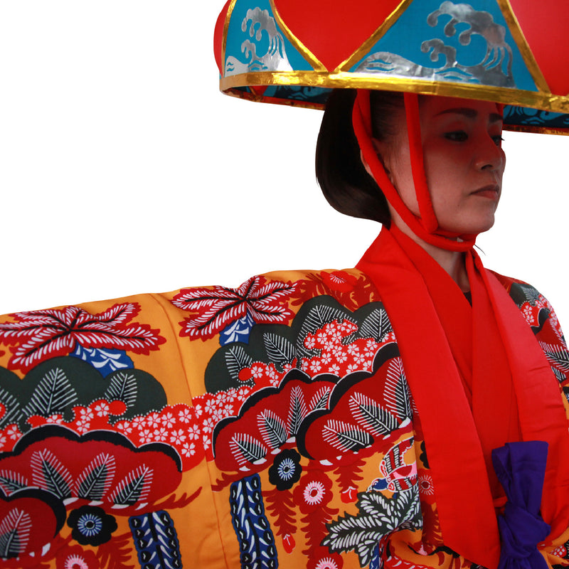 琉球舞踊衣装 打掛・着物(紅型)セット - 着物・浴衣