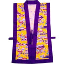 つは琉球店定番エイサー打掛（紫エリ×黄色紅型柄）
