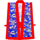 子供用エイサー打掛（赤ふち×青紅型柄）