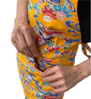 琉球染物 紅型エプロン ポケット付き 2サイズ＜イエロー＞