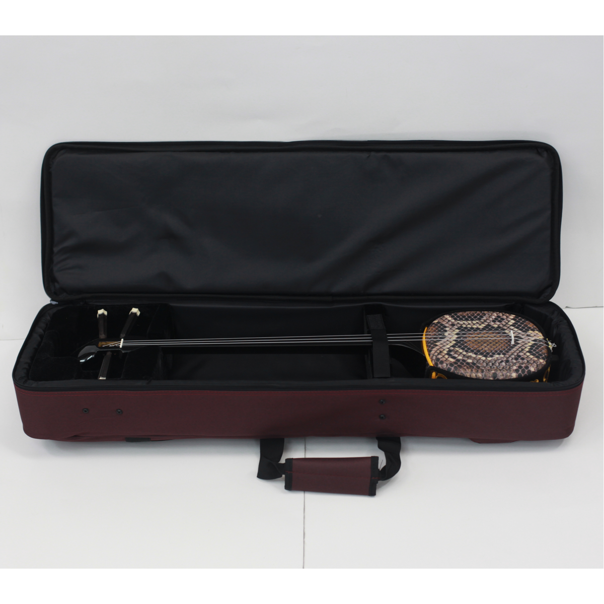 ゆい(結)三線セット】沖縄三線本皮・真嘉比三線棹・黒塗り・三線 ゆい(結)三線セット】沖縄三線本皮・真嘉比三線棹・黒塗り・三線