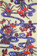 紅型柄　紗アヤメ 着物反物