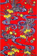 紅型柄　一越アヤメ柄 着物反物