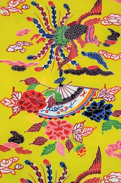 紅型柄 一越扇面鳳凰 | つは琉球店