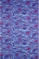 紅型柄　紗水鳥雲柄 着物反物