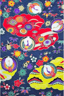 リンズ　雲取鶴丸柄 着物反物