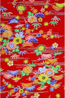 リンズ　四君子柄 着物反物