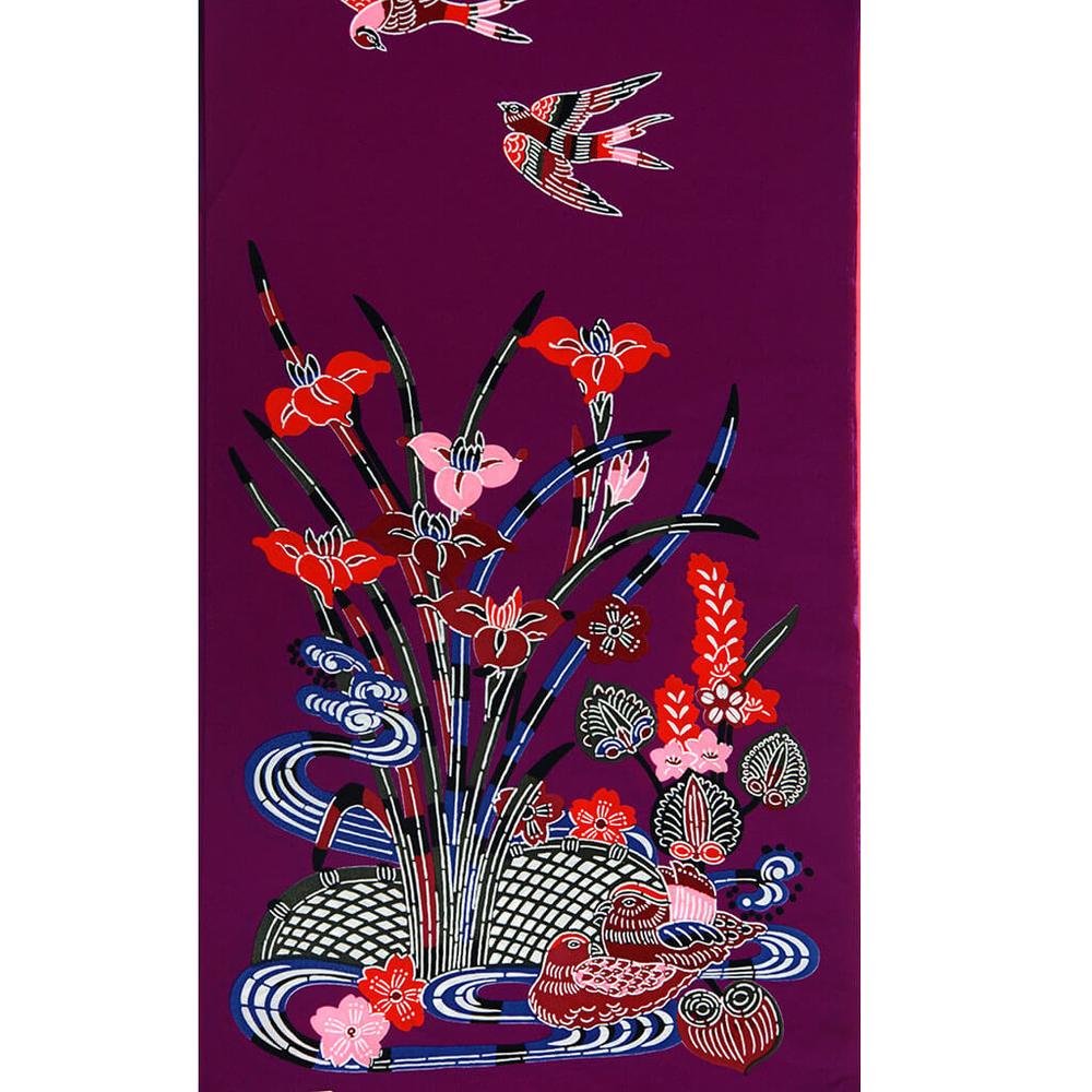 紅型打掛「一越扇面松川菱柄」通販 | つは琉球店