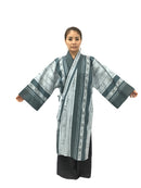 【ハーフ衣裳/稽古着】かすり柄 　      　　　グレー色