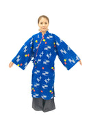 【ハーフ衣裳/稽古着】かすり柄 　　　　かすりの青