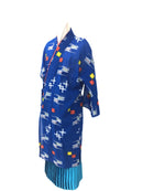 【ハーフ衣裳/稽古着】かすり柄 　　　　かすりの青