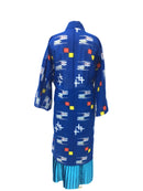 【ハーフ衣裳/稽古着】かすり柄 　　　　かすりの青