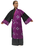 【ハーフ衣裳/稽古着　大絣×無地黒