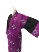 【ハーフ衣裳/稽古着　大絣×無地黒