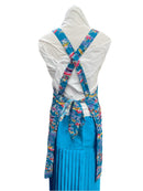 琉球染物 紅型エプロン ポケット付き_2サイズ＜スカイブルー＞