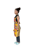 琉球染物 紅型エプロン ポケット付き_2サイズ＜大柄イエロー＞