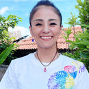 【緑の風 トンボ玉】マース玉 ネックレス 2色【ライトブルー・ピンク】