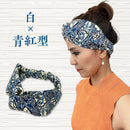 つは琉球店オリジナル 紅型ワイドクロス ヘアターバン バイカラー 3色