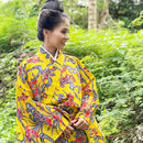 紅型柄　紗アヤメ 着物反物